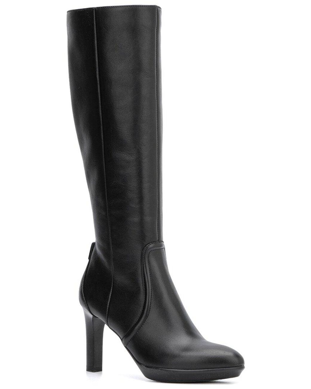 Aquatalia Rozelle Weatherproof Leather Boot in Black | Lyst