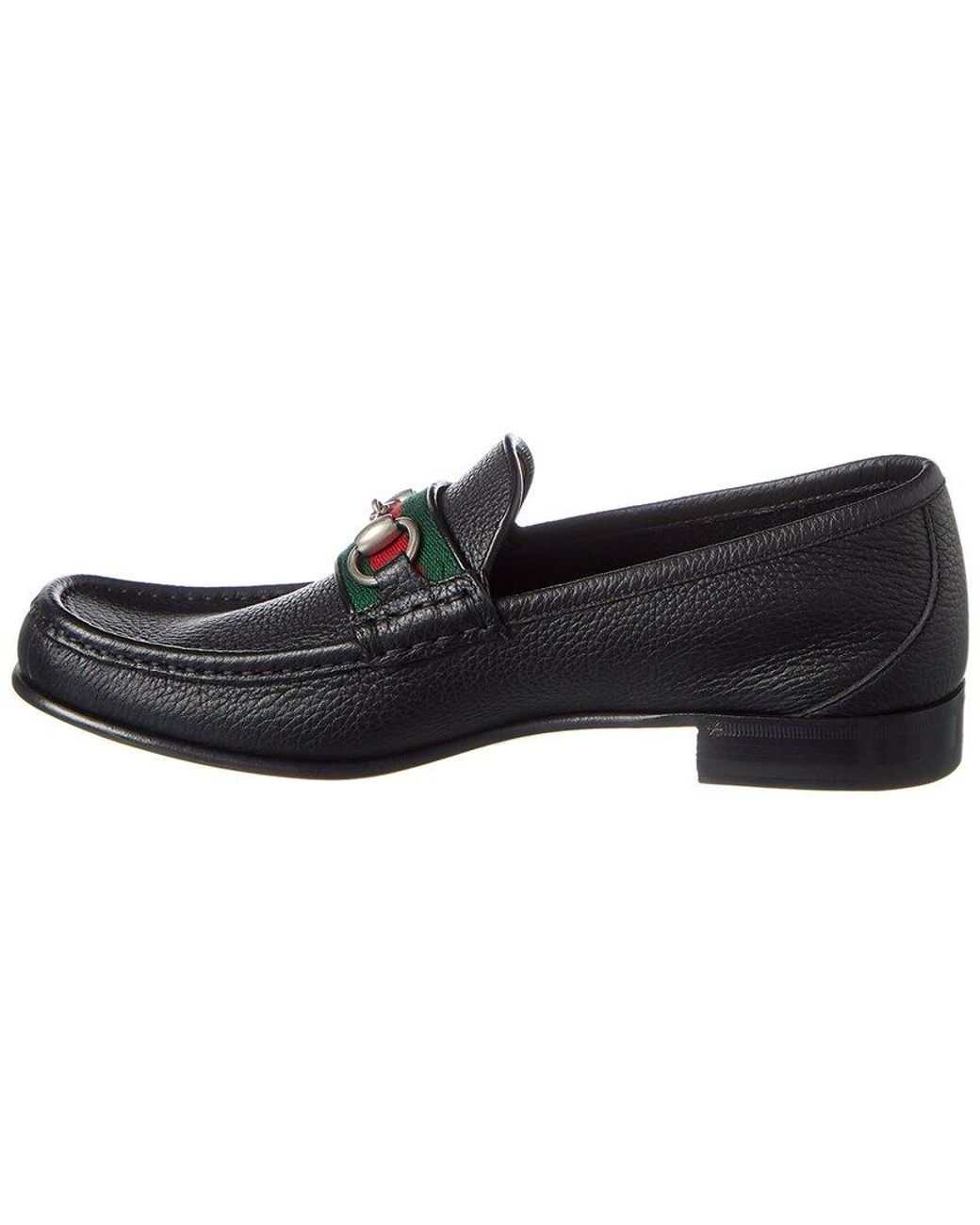 Gucci Horsebit Web Leather Loafer in 
