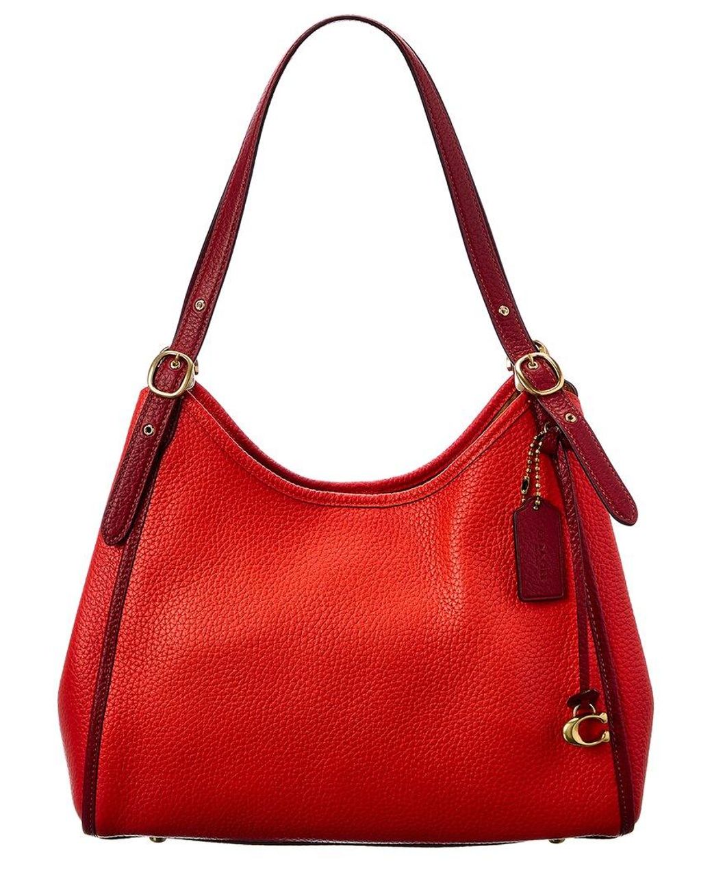 COACH Lori Colorblocked Leather Shoulder Bag in Red Lyst
