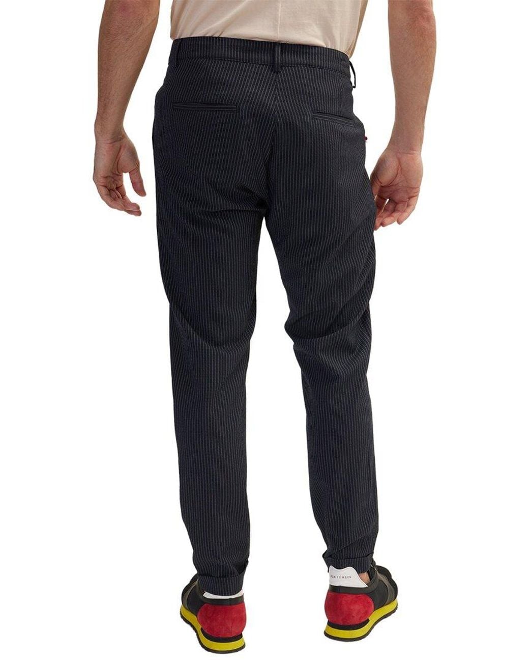 Ron Tomson Black Lightweight Casual Pant for men
