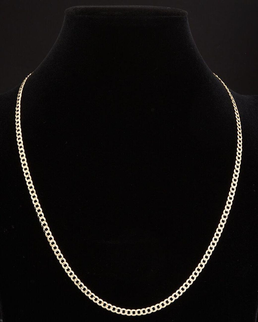 Italian Gold Black 14k Cuban Miami Link Necklace