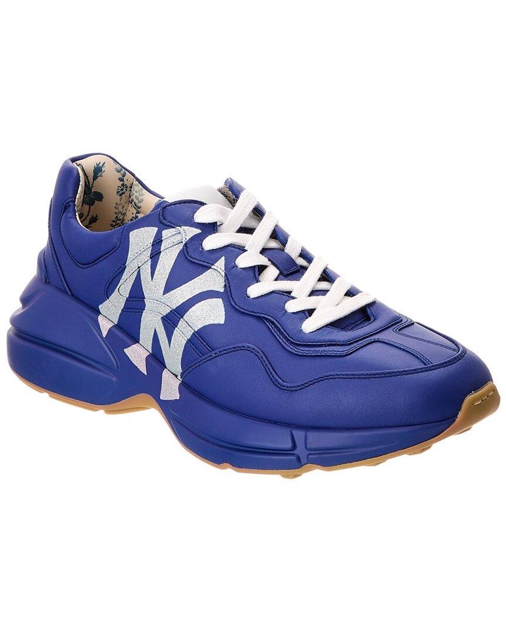 Gucci Rhyton New York Yankees Leather Sneaker in Blue for Men | Lyst UK
