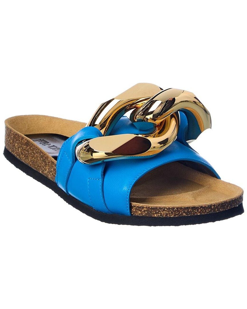 J.W. Anderson Blue Chain Leather Sandal