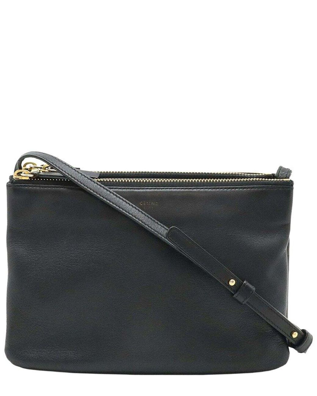 Céline Black Calfskin Trio Small Shoulder Bag (authentic Pre-loved)