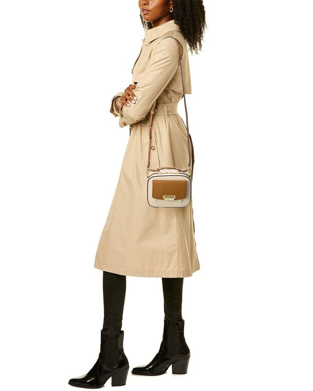 Earthette Small Box Crossbody Bag in Camel