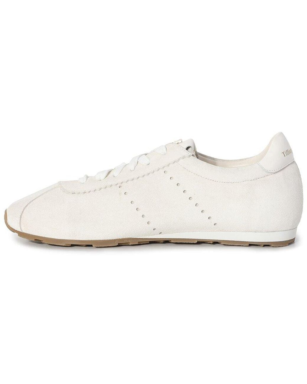 Tiffany & Fred Paris White Suede Sneaker