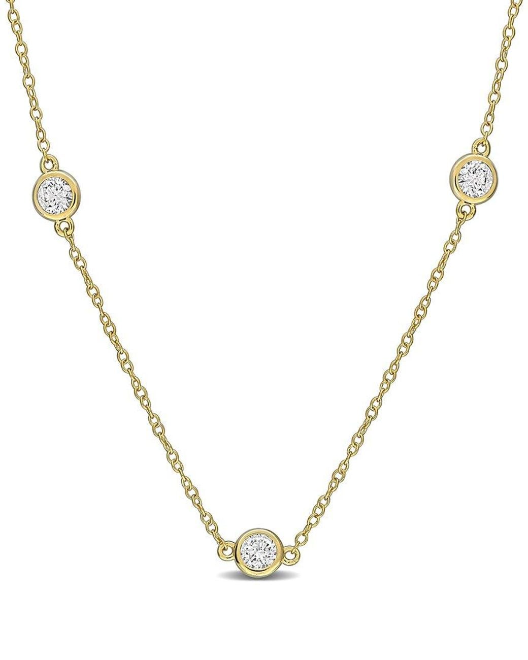 Created Forever Metallic 1.00 Ct. Tw. Lab-Grown Diamond Plated Necklace