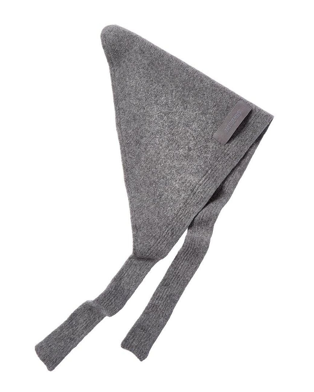 Jacquemus Gray Alpaca & Wool-Blend Scarf