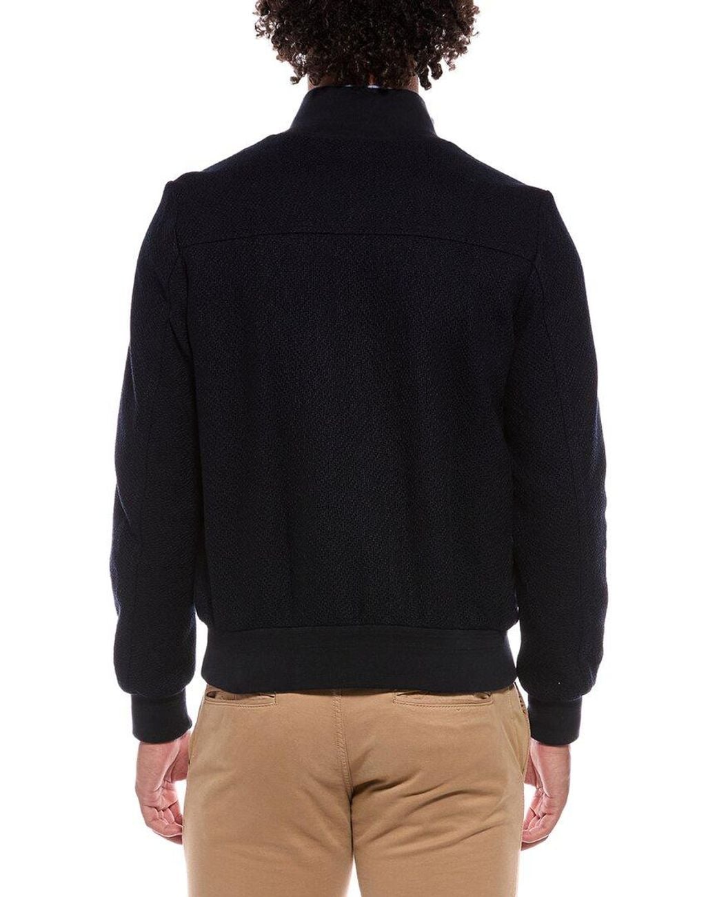 Slowear Blue Incotex Bomber Knit Jacket for men