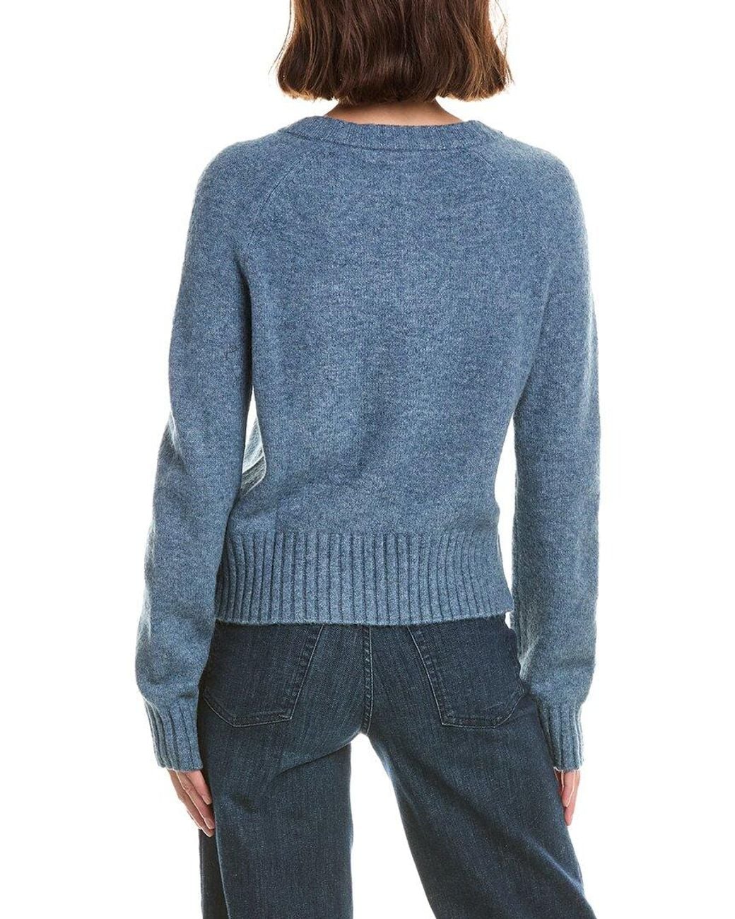 French Connection Blue Suzie V Neck Sweater