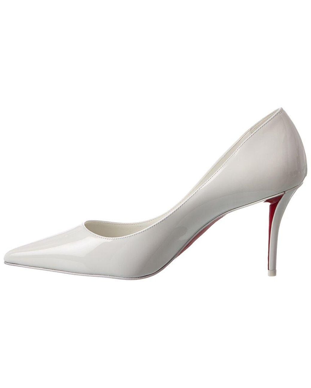 Christian Louboutin White Miss Z 80 Patent Pump