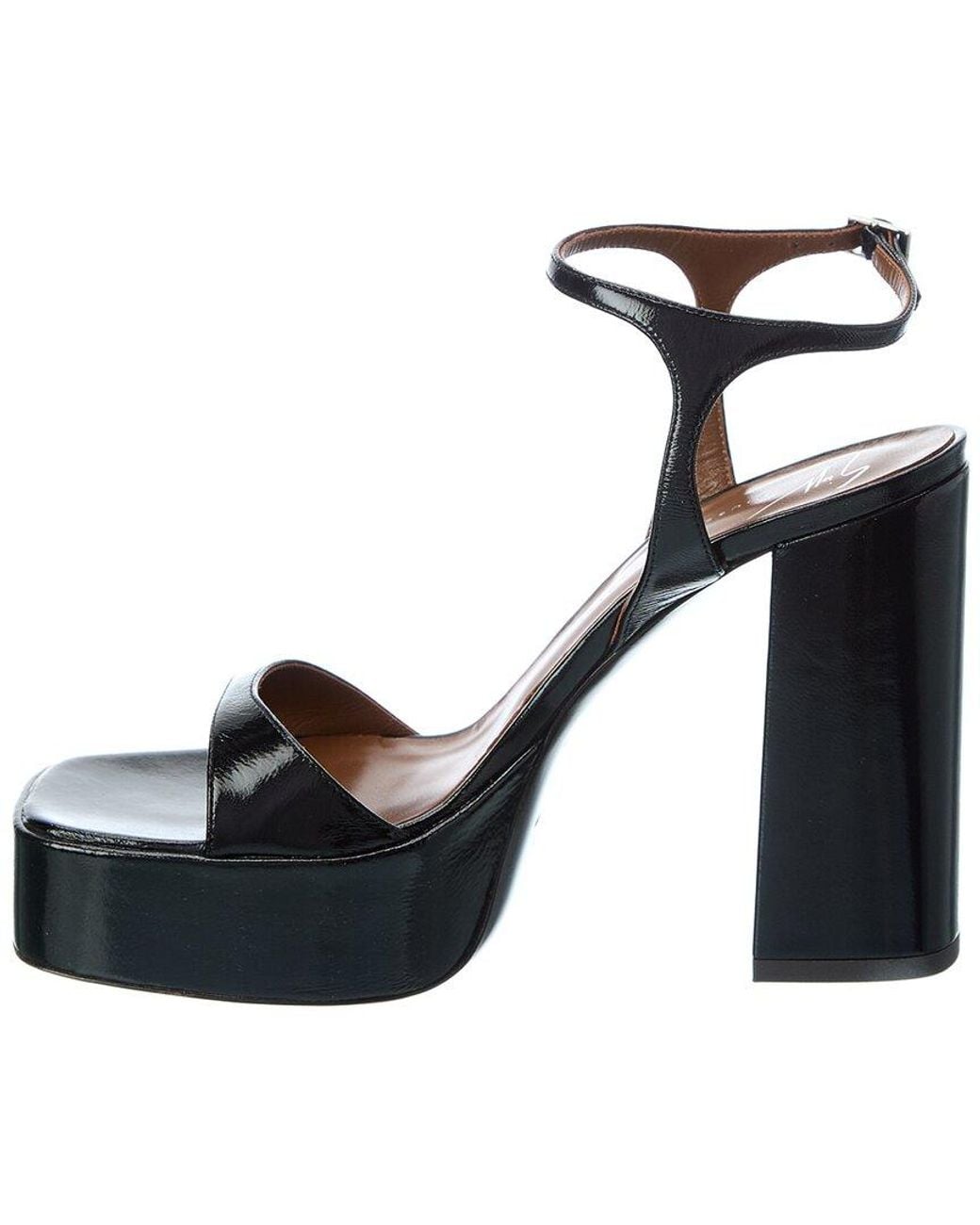 Giuseppe Zanotti Black Biarritz 85 Leather Platform Sandal