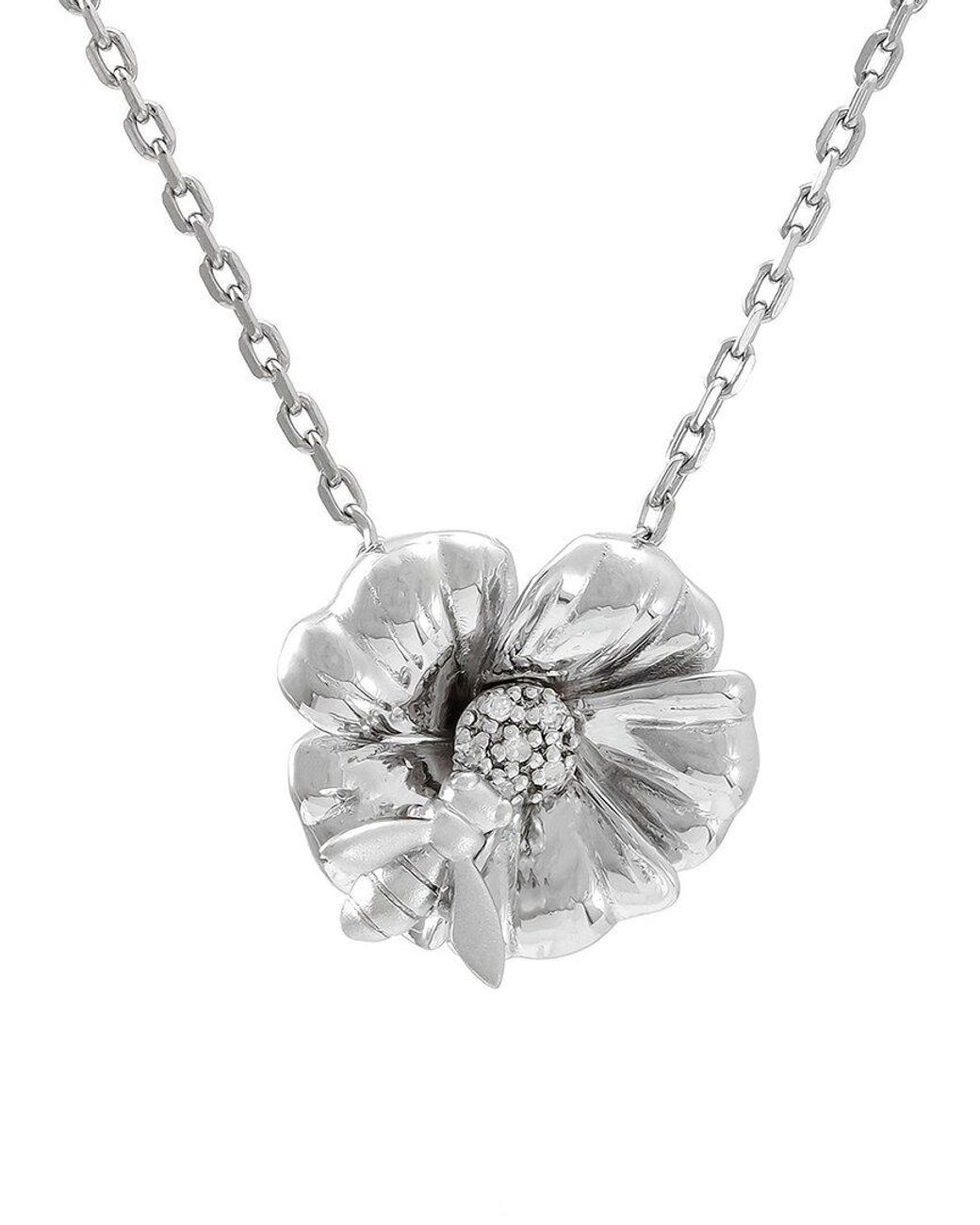 Diamond Select Cuts Metallic 0.02 Ct. Tw. Diamond Necklace