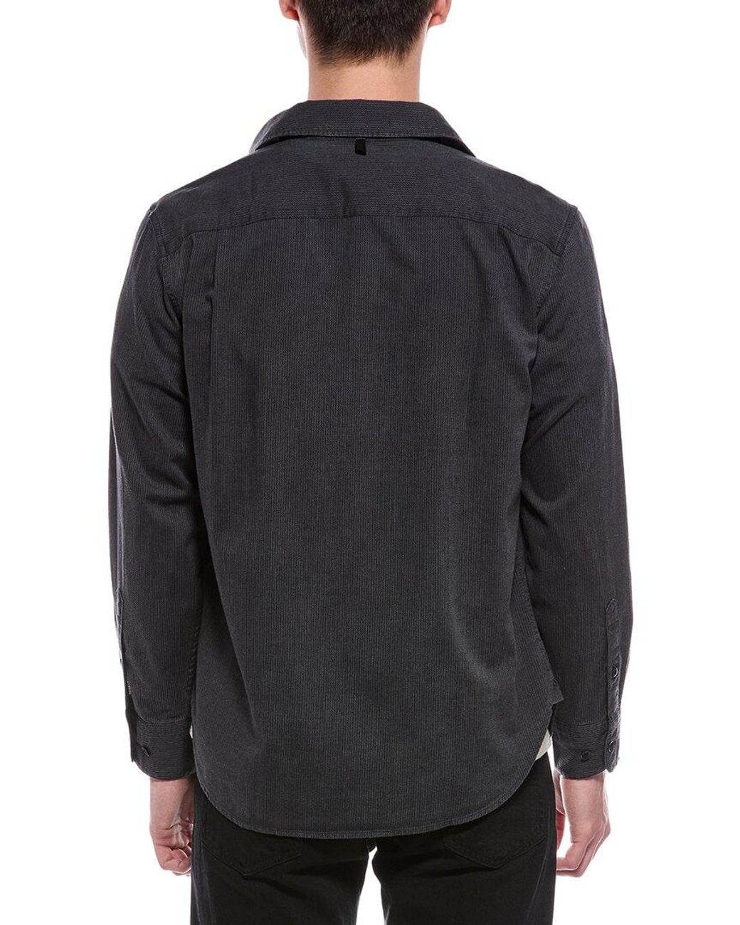 Rag & Bone Black Finch Zig Zag Dobby Shirt for men