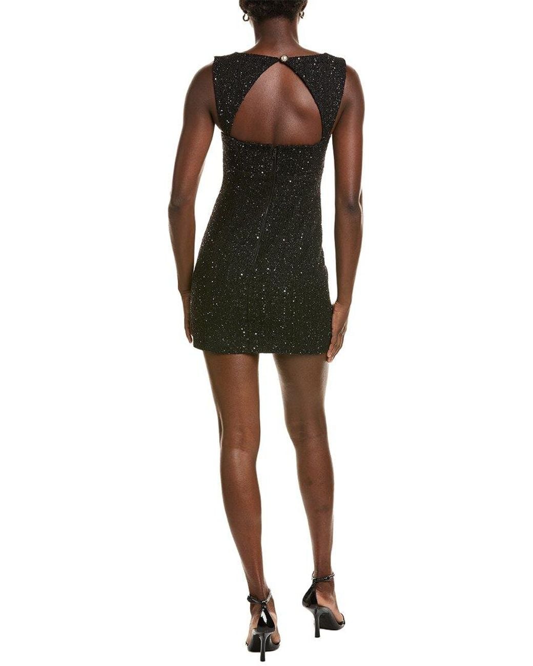 Alice + Olivia Black Keria Fitted Mini Dress
