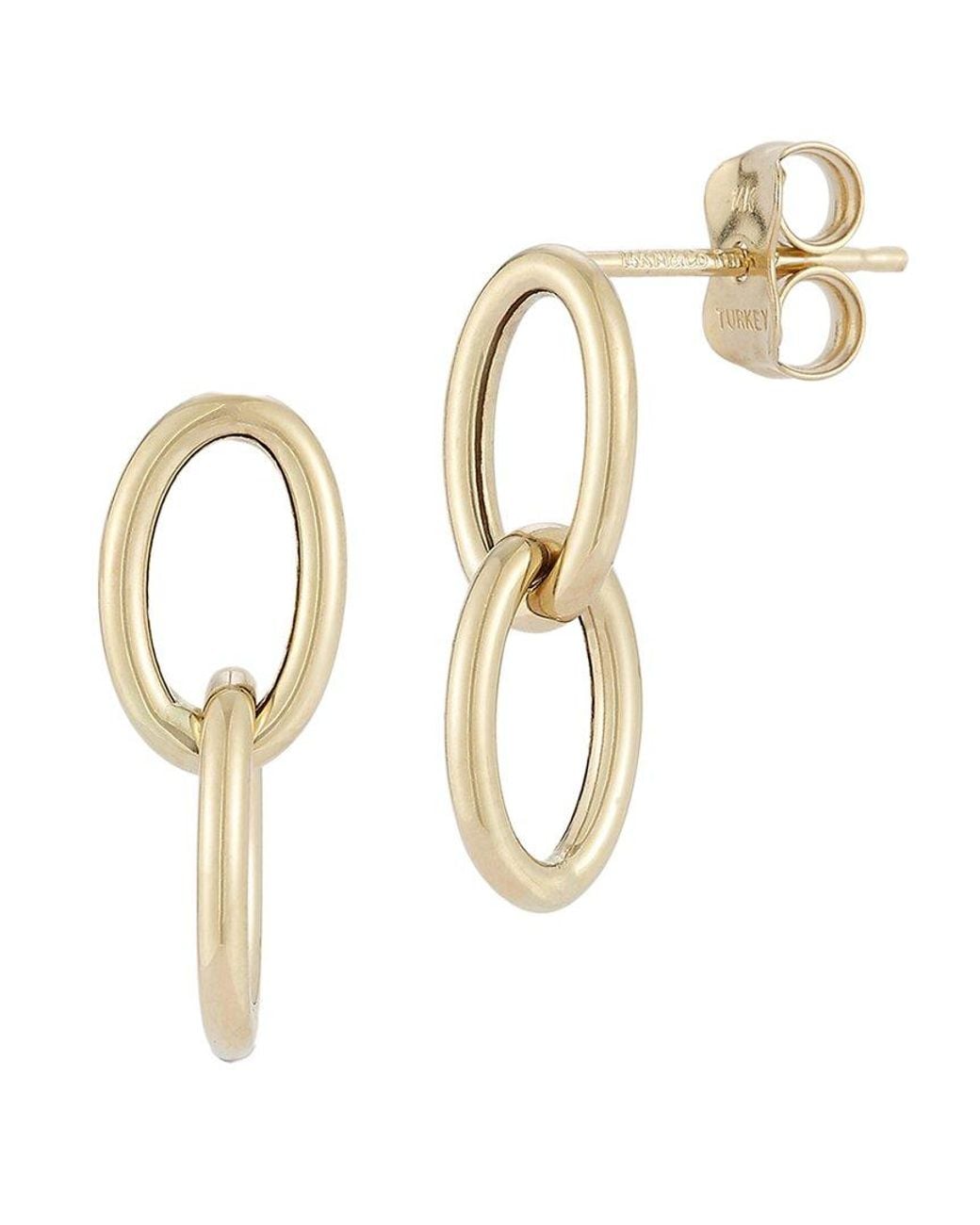 Ember Fine Jewelry Metallic 14k Link Drop Earrings