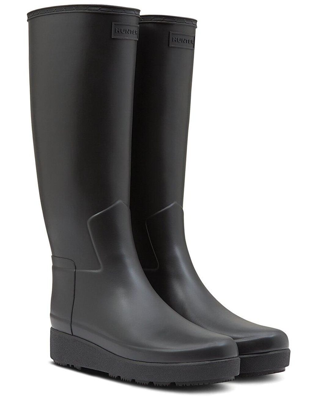 HUNTER Refined Creeper Tall Boot in Black Lyst Canada