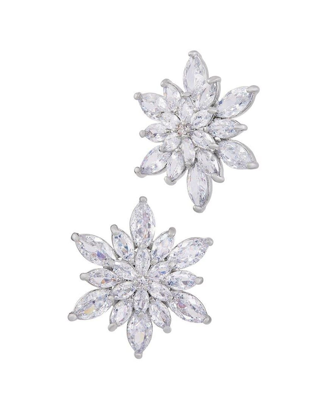 Savvy Cie White Cz Stud Earrings