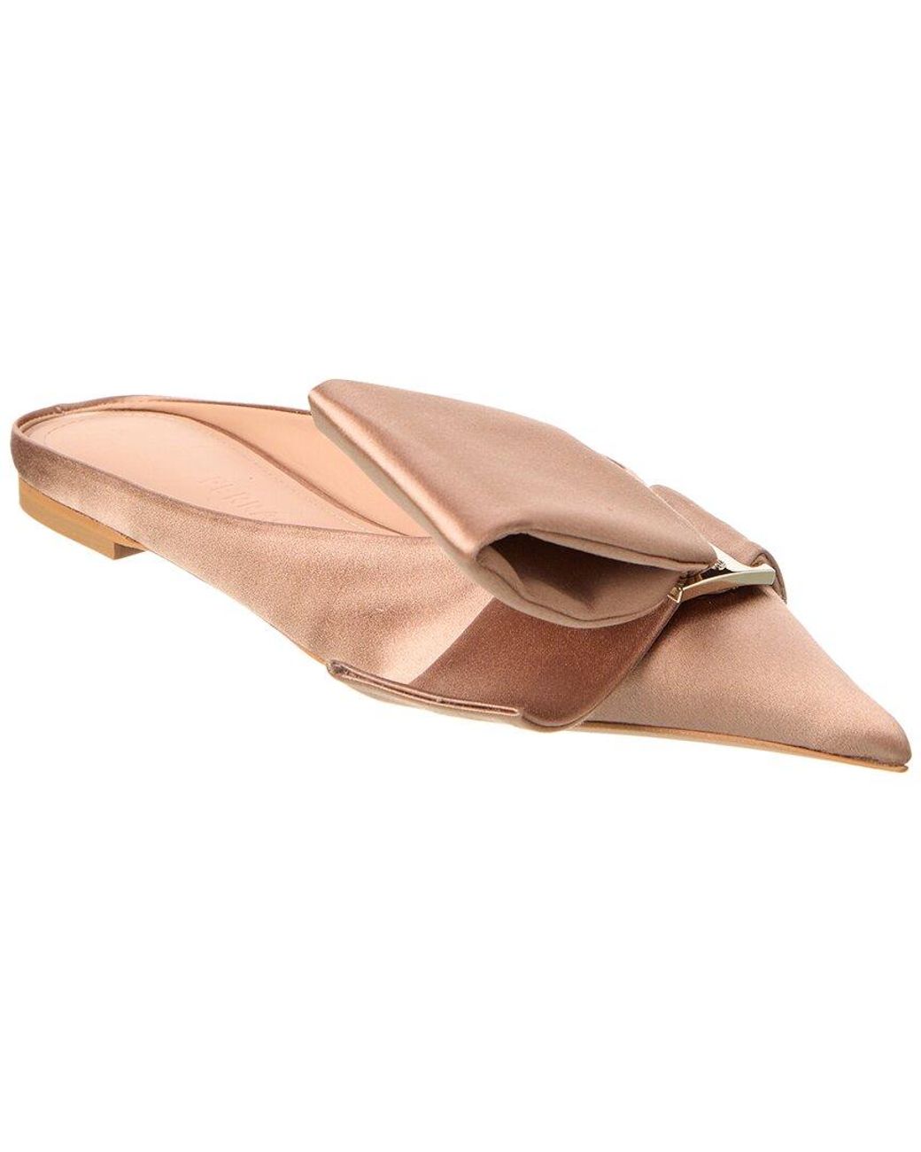 Ferragamo Pink Emii T Satin Flat