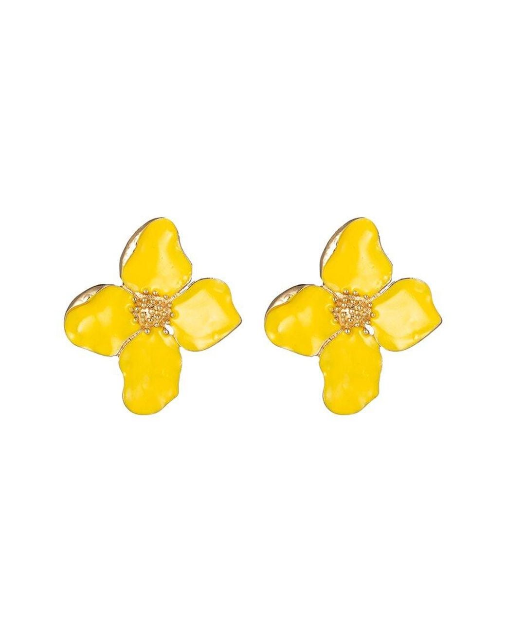 Eye Candy LA Yellow Daniela Earrings