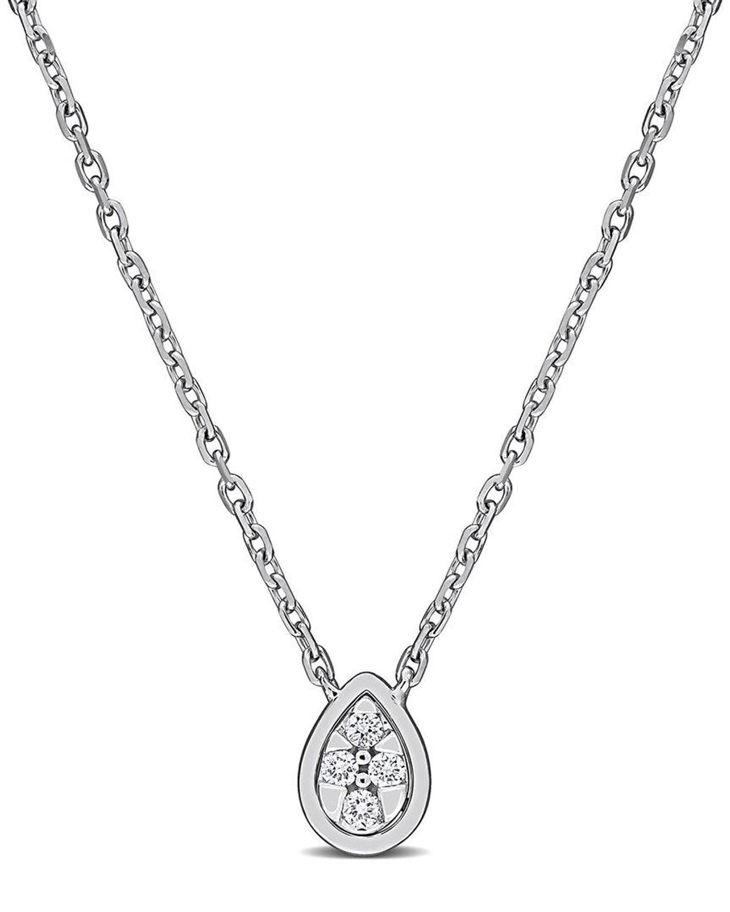 Rina Limor Metallic 14k 0.05 Ct. Tw. Diamond Solitaire Necklace