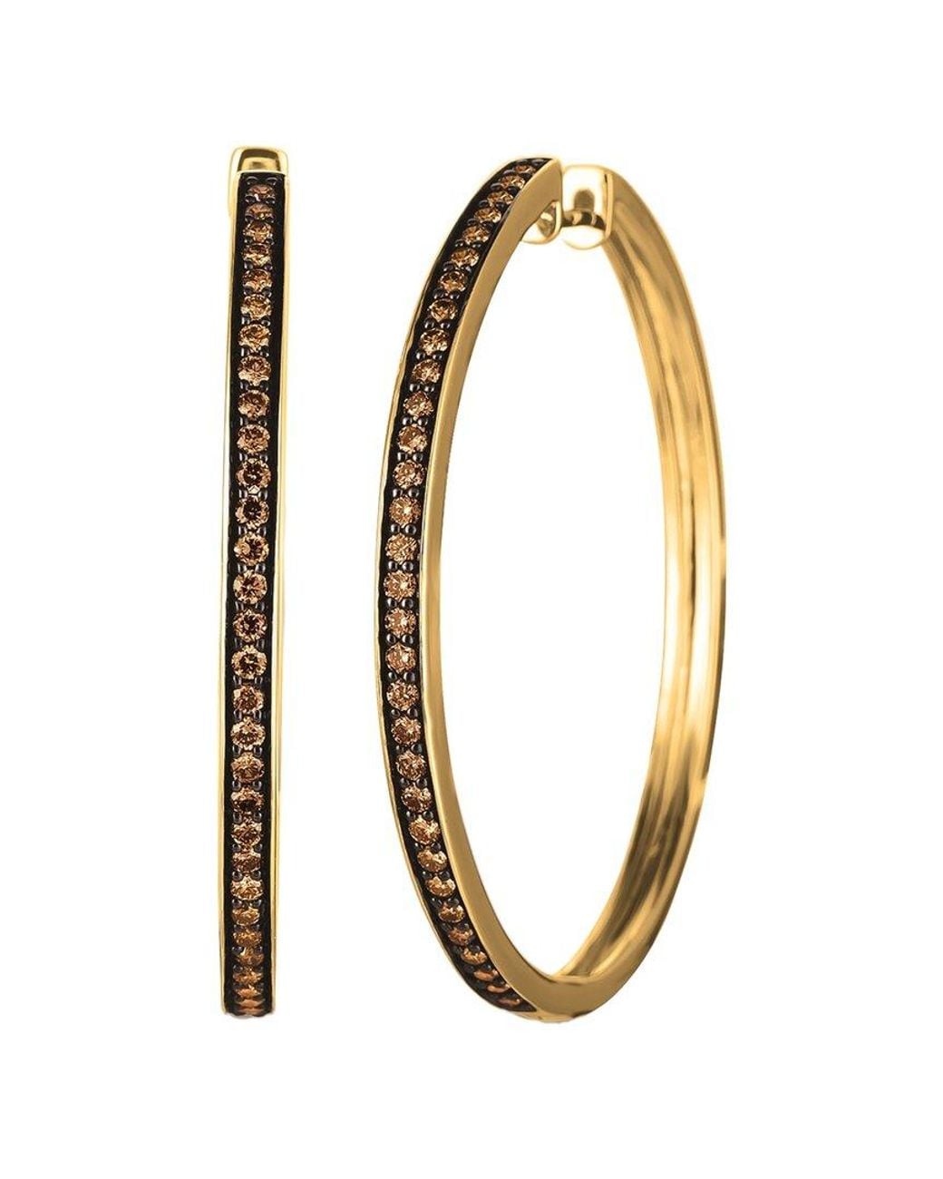 Le Vian Metallic Chocolate Diamonds 14K 1.01 Ct. Tw. Diamond Hoop Earrings