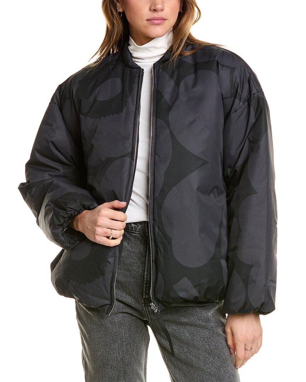 【kelliver】マリメッコ　UNIKKO コーチジャケット Marimekko Holkki Unikko Lightweight Padded Jacket Medium NWT