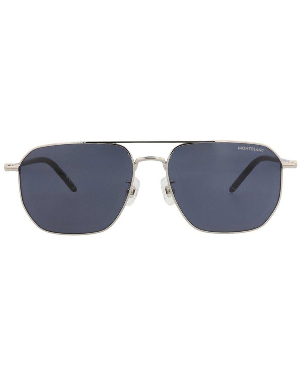 Montblanc Blue Mb0367Sa 57Mm Sunglasses for men
