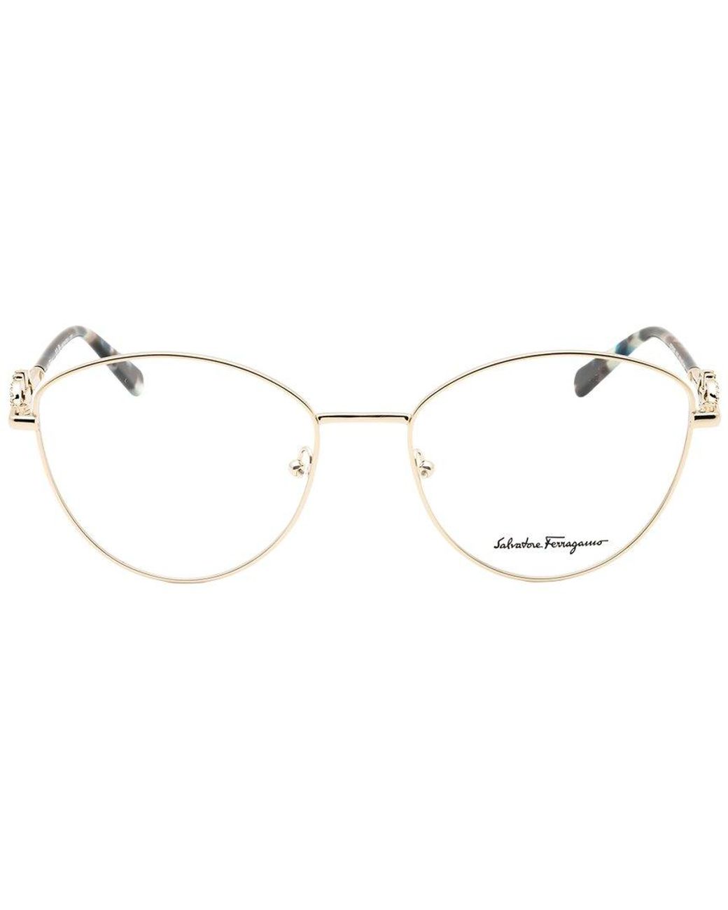 Ferragamo Metallic 55Mm Optical Frames