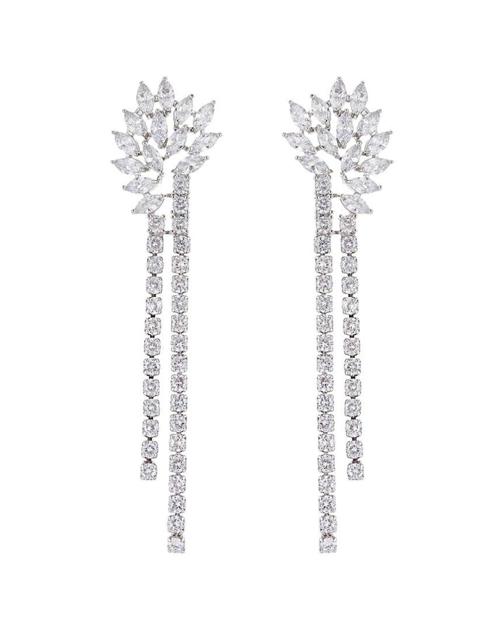 Eye Candy LA White Luxe Collection Cz Necklace And Earrings Set