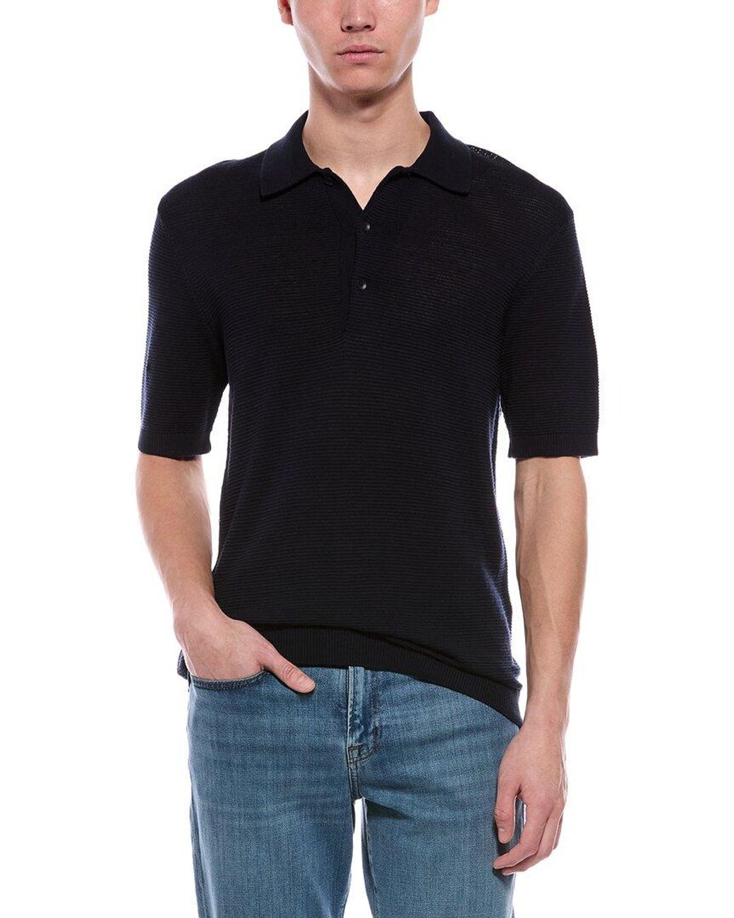Rag & Bone Black Lewis Polo Shirt for men