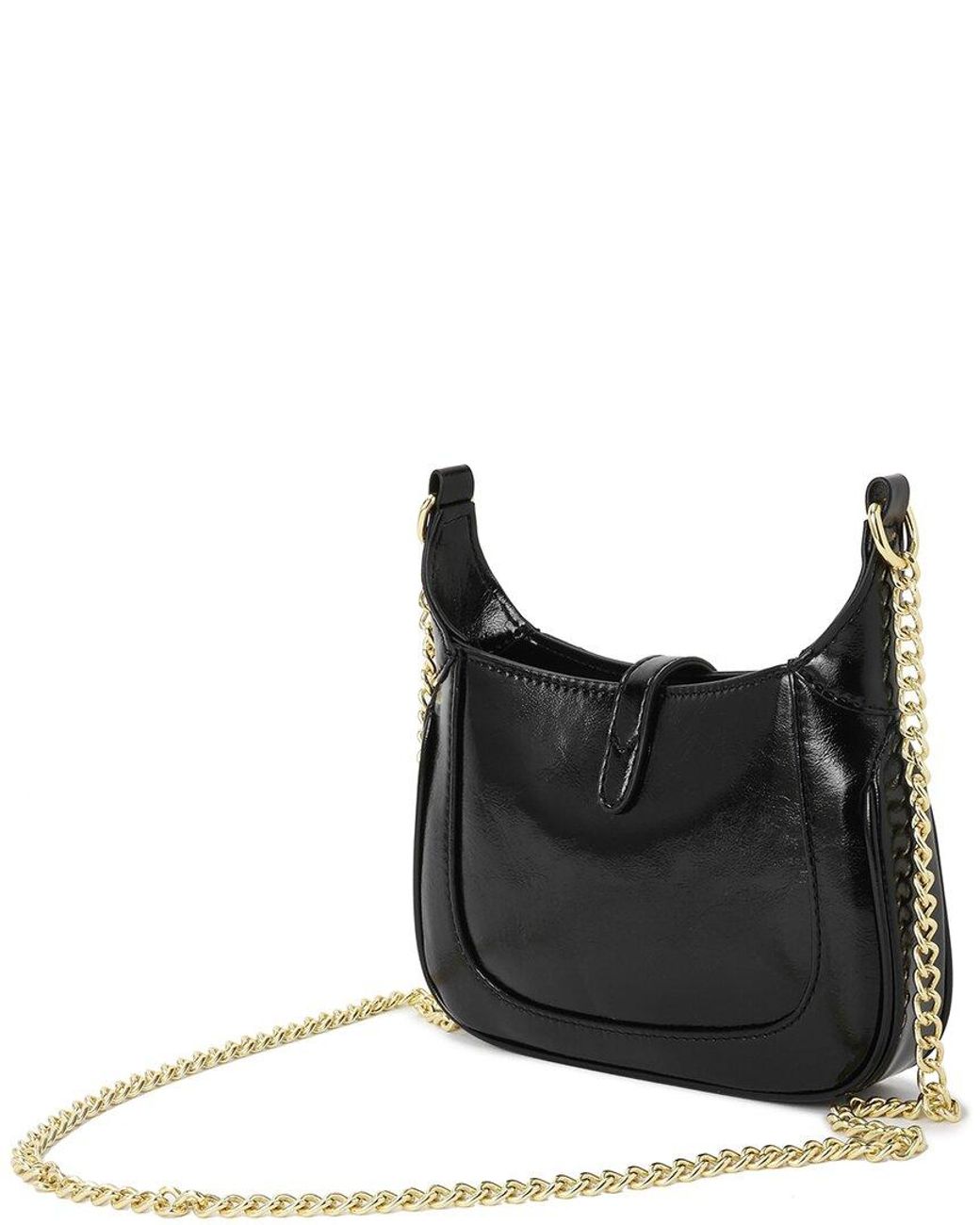 Tiffany & Fred Paris Black Top-Grain Shoulder Bag