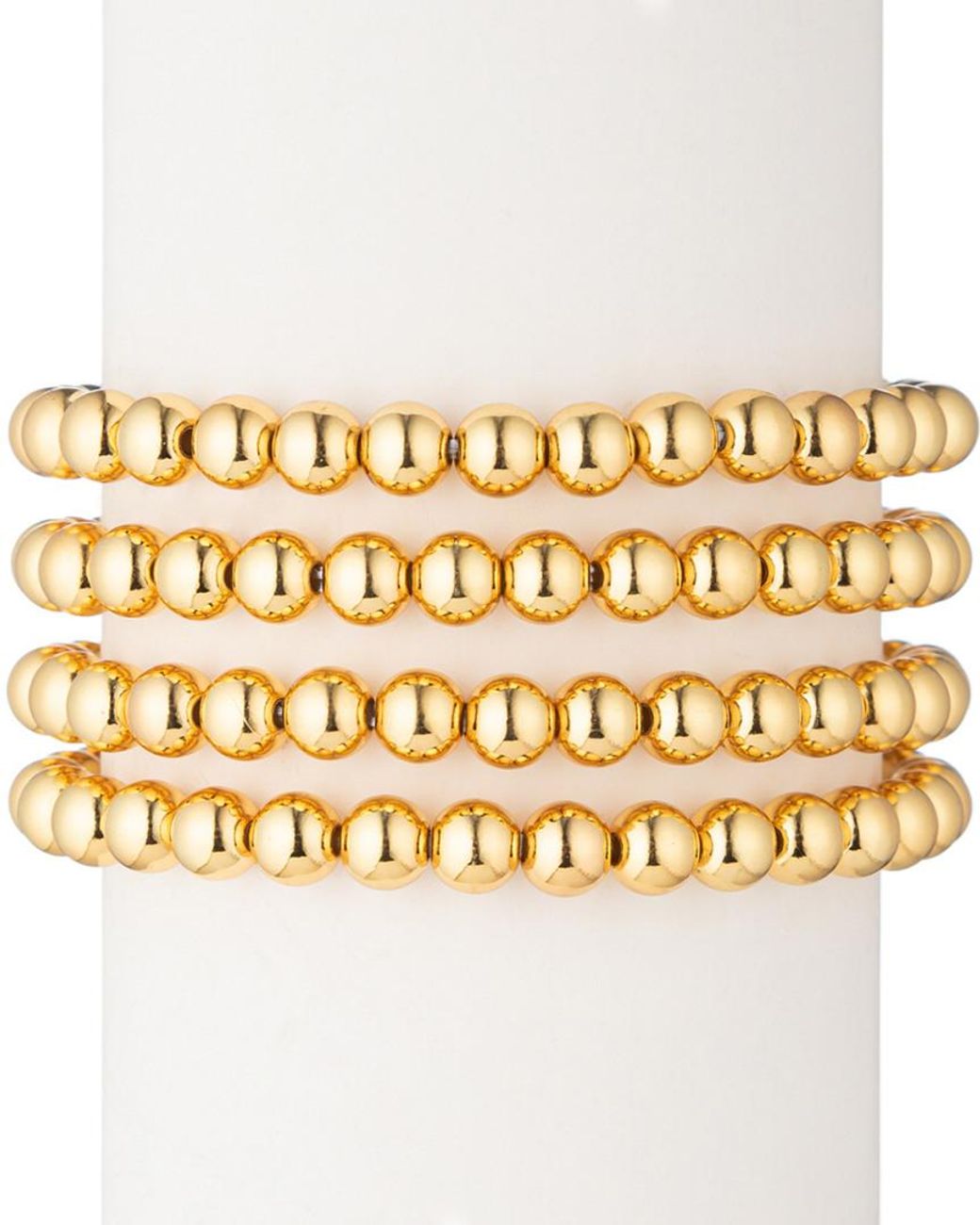 Eye Candy LA Metallic 18k Plated Sophia Bracelet Set