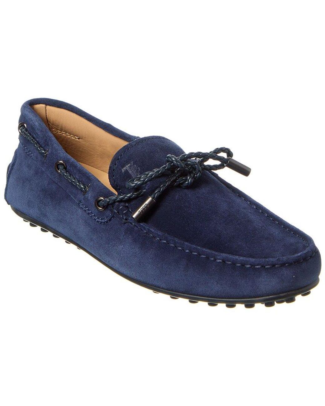 Tod's Blue Gommino Suede Loafer for men