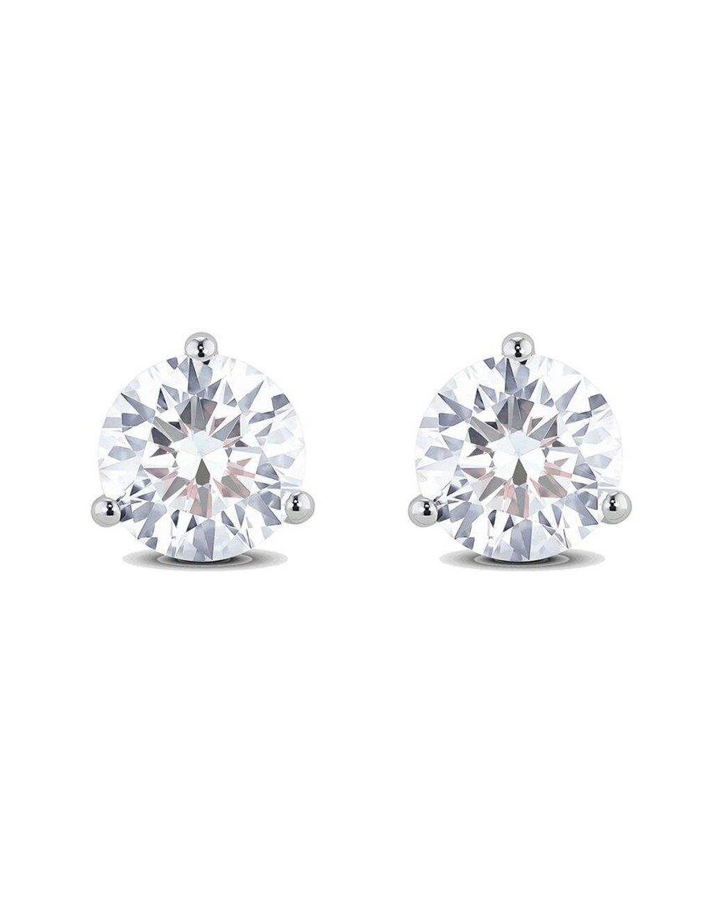 Lab Grown Diamonds Metallic 14k 2.00 Ct. Tw. Lab-grown Diamond Earrings