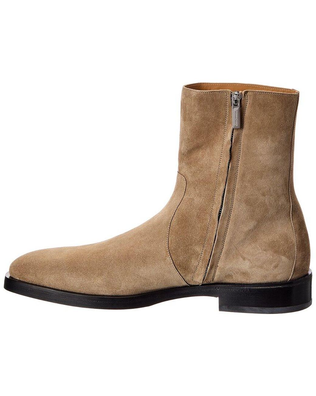 Ferragamo Gerald Suede Boot, Brown Salvatore Ferragamo Ferragamo Gerald Suede Boot | ShopSimon main image 4