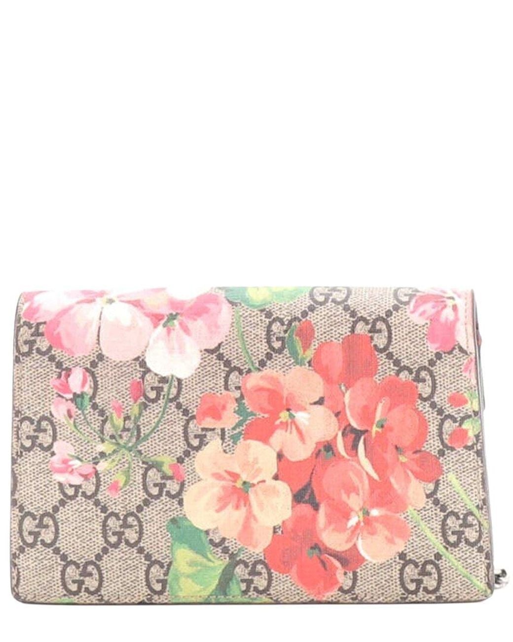Gucci Pink Gg Coated Canvas Dionysus Bag Blooms Print Super Mini (Authentic Pre-Loved)