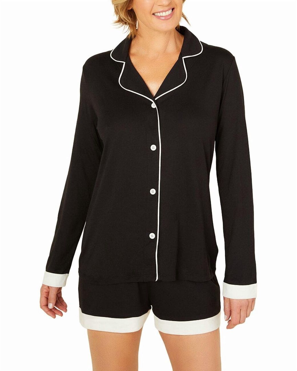 Cosabella Black 2Pc Bella Top Boxer Pajama Set