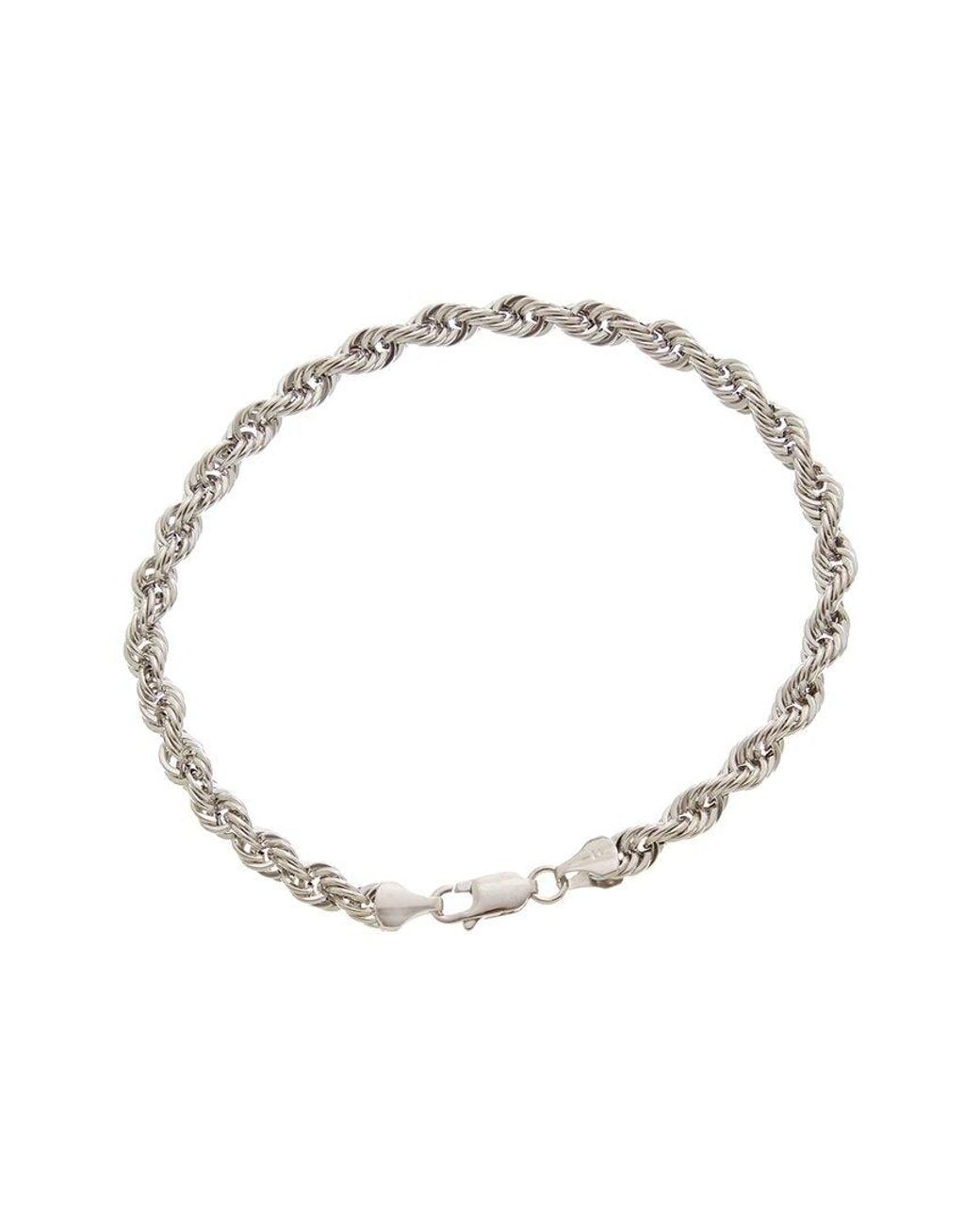 Italian Gold Metallic 10K 5Mm Hollow Rope Bracelet