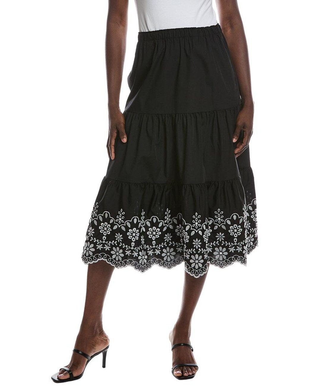 Nanette Lepore Black Midi Skirt