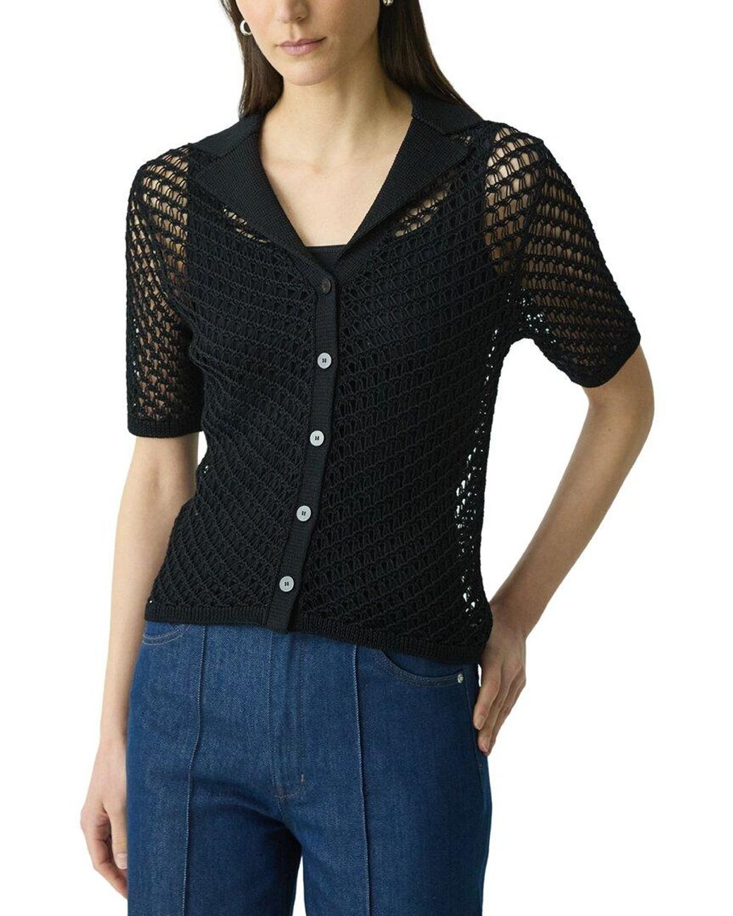 Theory Black Camp Shirt