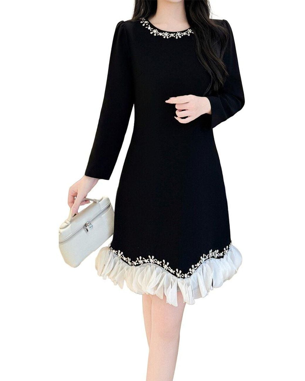 BRC By BURRYCO Black Solid Mini Dress