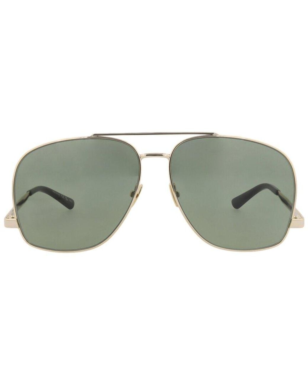 Saint Laurent Green Sl653Leon 59Mm Sunglasses