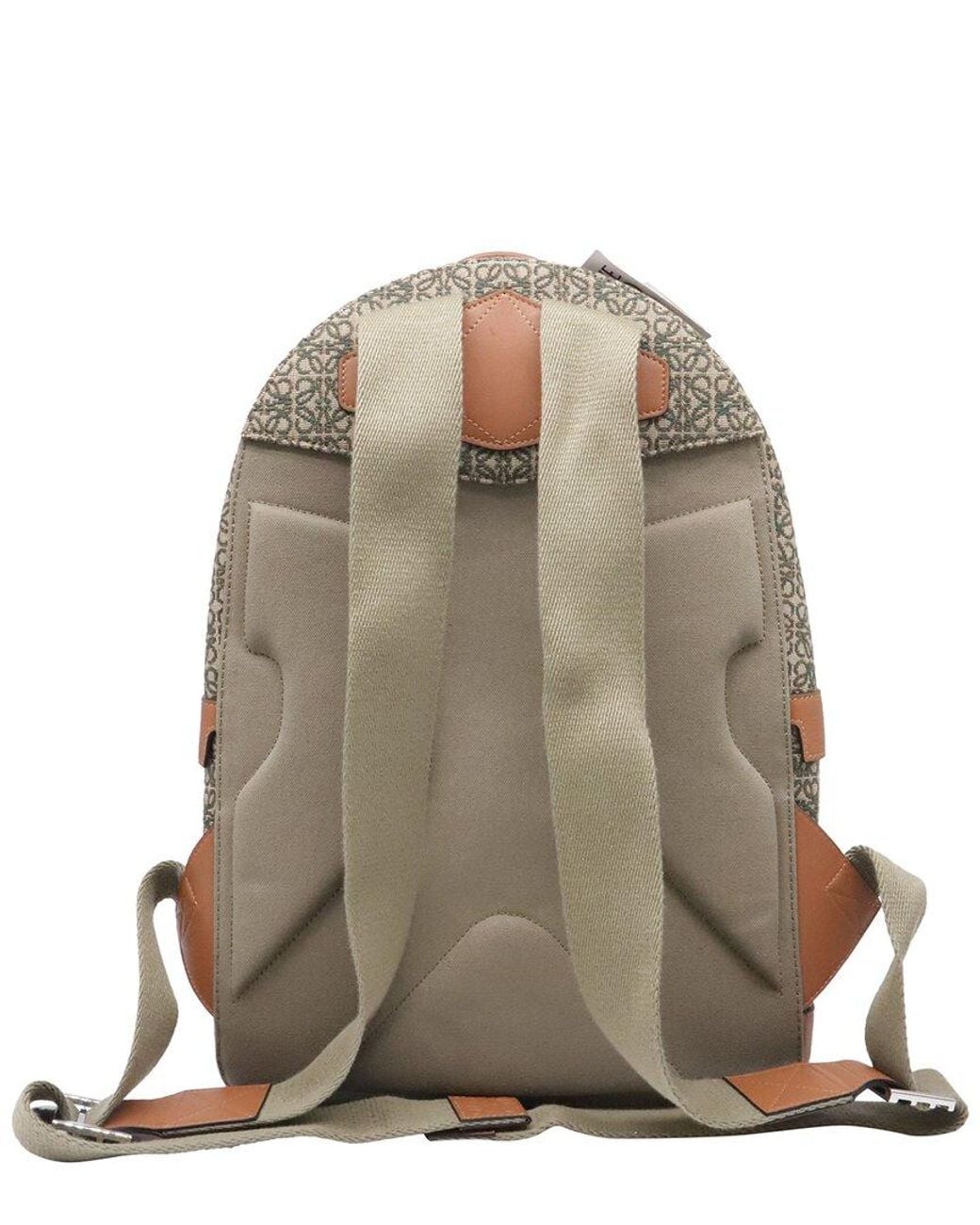 Loewe Gray Jacquard Canvas Anagram Round Backpack (Authentic Pre-Loved)