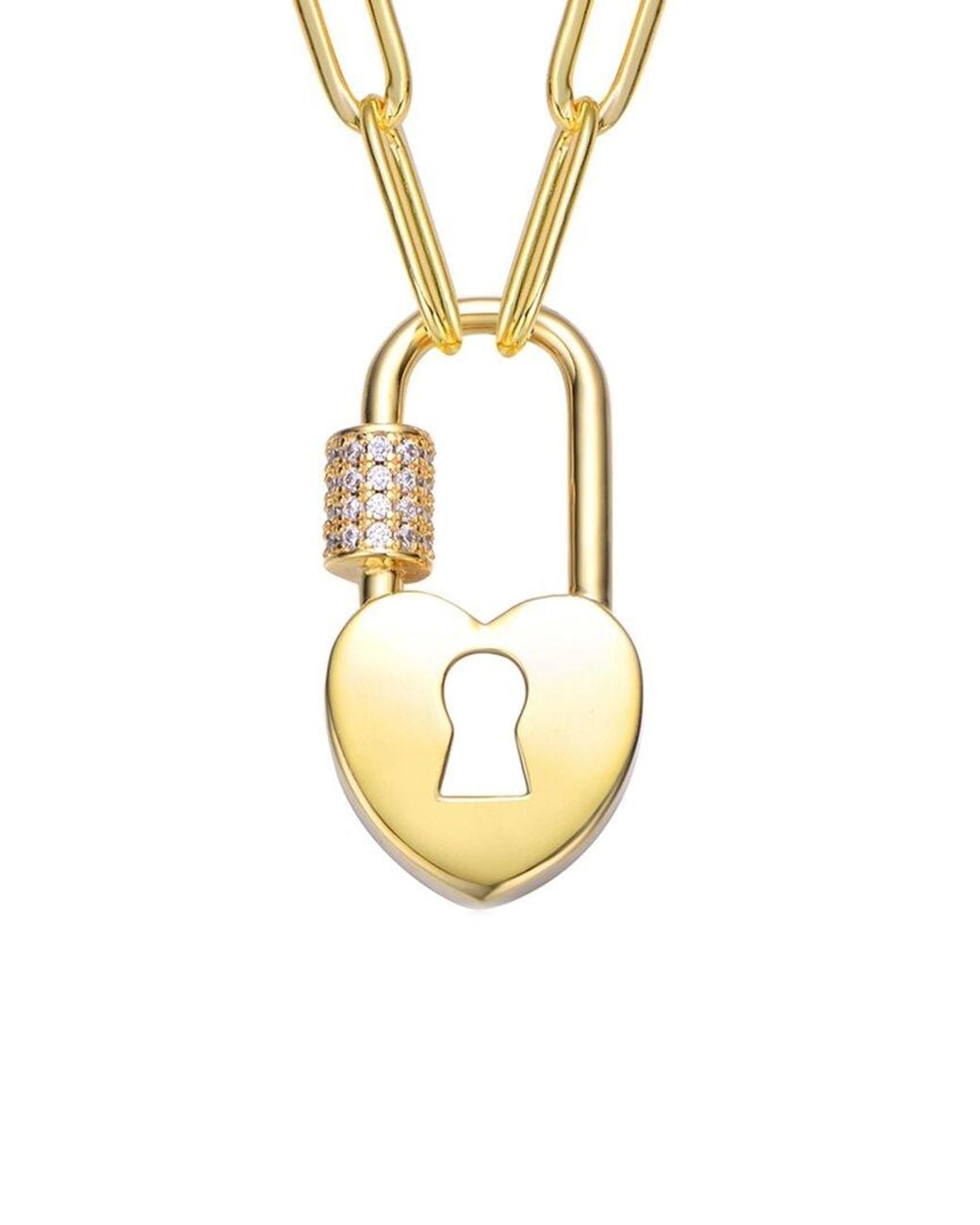 Rachel Glauber Metallic 14k Plated Cz Necklace