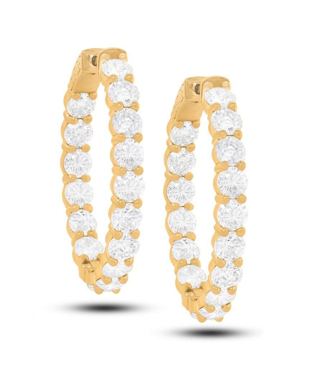 Diana M White Fine Jewelry 18k Rose Gold 10.00 Ct. Tw. Diamond Earrings