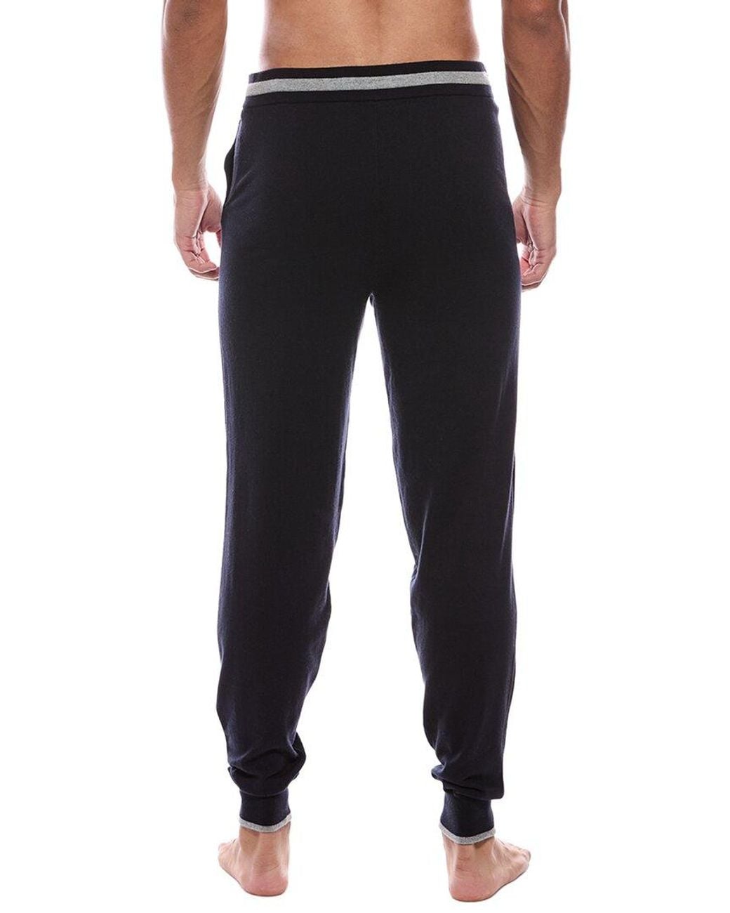 N.Peal Cashmere Black 100% Cashmere Jogger for men