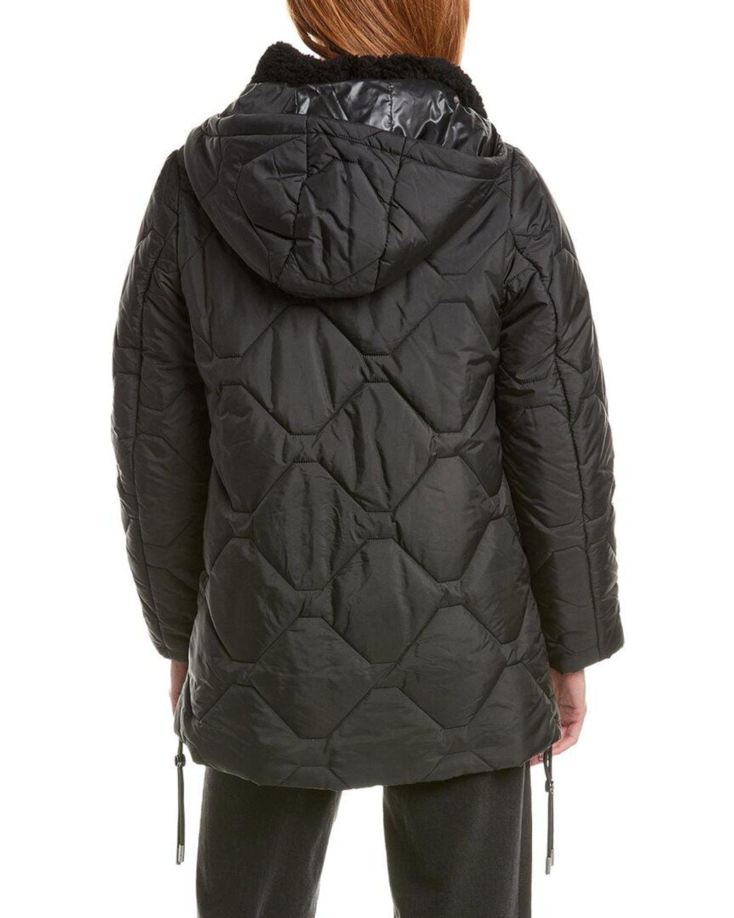 Sam Edelman Black Stretch Puffer Coat