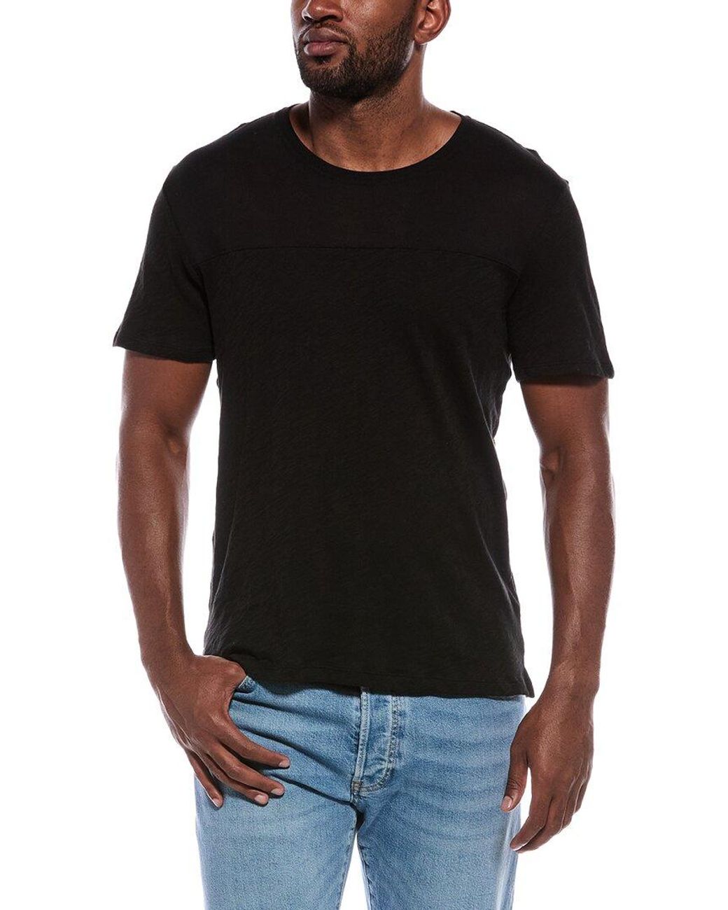 ATM Black Mixed Media T-Shirt for men