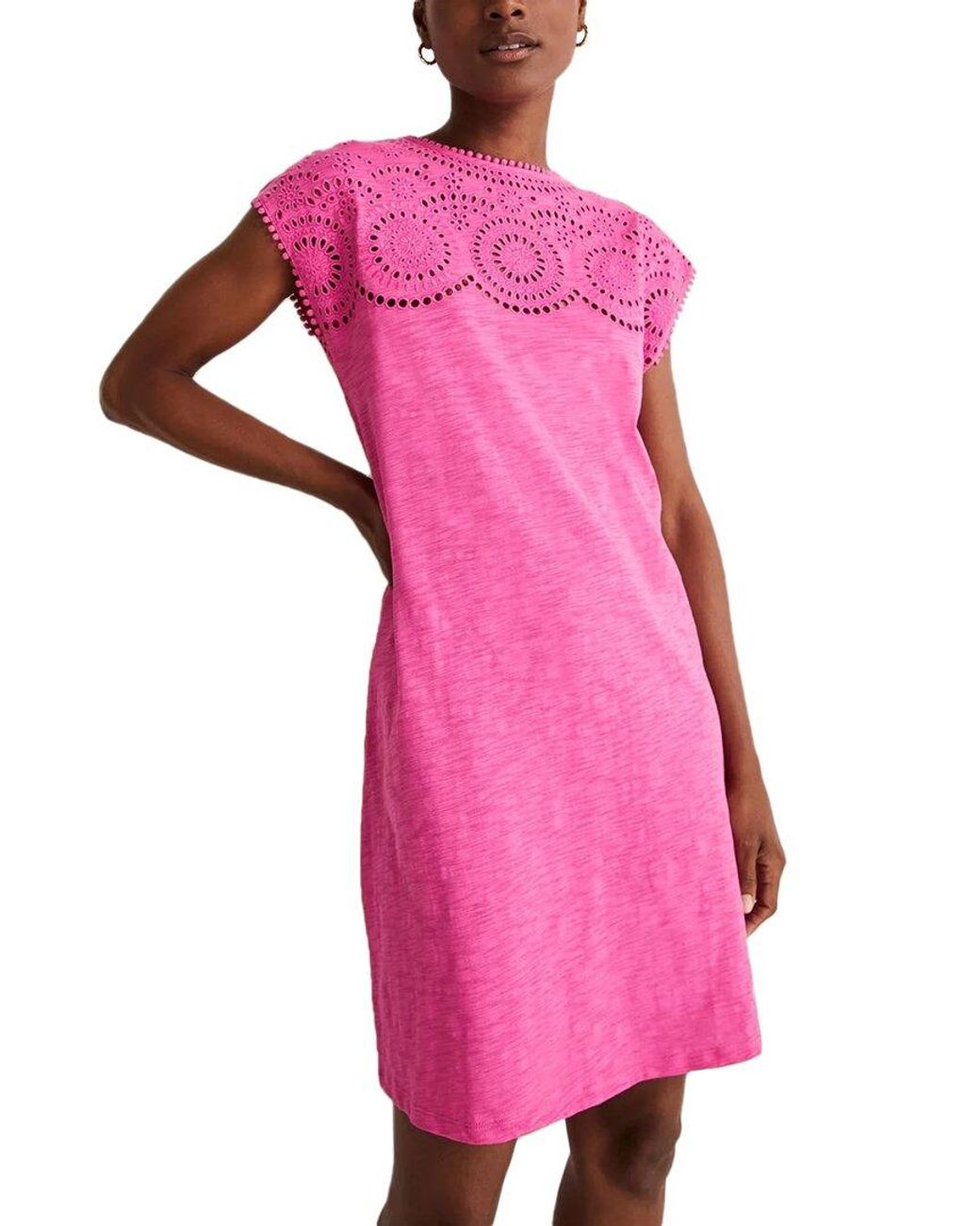 Boden Jersey T-shirt Dress in Pink | Lyst